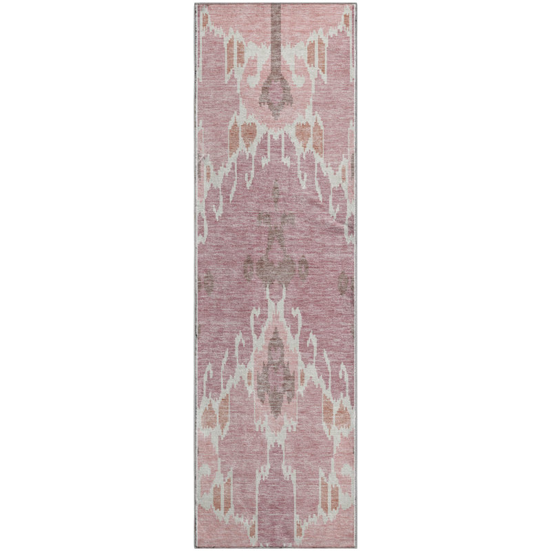 Premium Machine Washable Prisco Blush Rug, Runner 2'3" x 7'6"