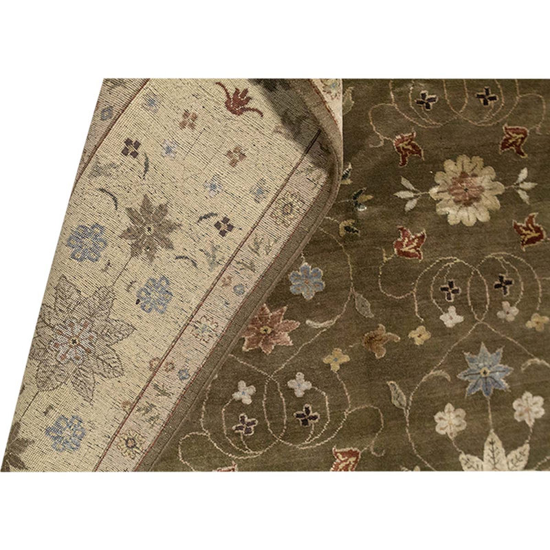 Wool Oriental Area Rug in Gold