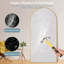 Miroir de plancher noir arqué avec support, miroir autoportant de 38 po x 77 po pour chambre à coucher-1950966359-1950966364