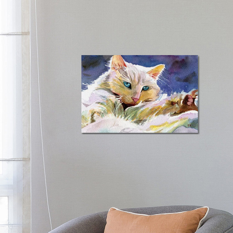 Persian Eyes 1 Piece Painting on Canvas, 45.72cm H x 66.04cm W x 3.81cm D, Wrapped Canvas