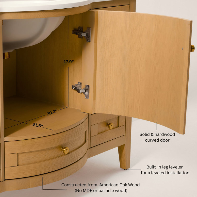 Lauren 48'' W Single Vanity, Sienna, Gold