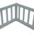 Jaquelinne Double Twin Floor Bed with Fence, Guardrails-2035560948