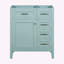 Meuble-lavabo de salle de bain de 76 cm (30 pouces), avec tiroirs, structure en bois massif, panneau MDF, design rainuré, autoportant