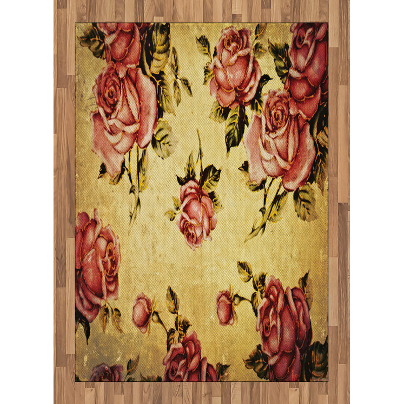Funderburk Floral Hand Woven Area Rug, Rectangle 120 x 180cm