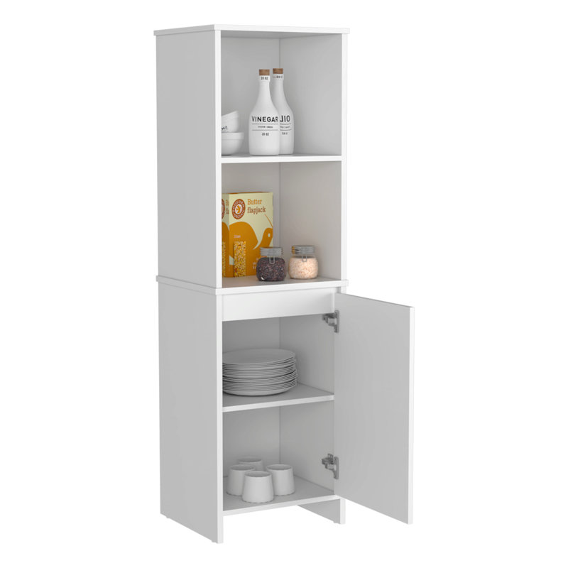 Armoire de cuisine, armoire à une porte, tablettes intérieures et extérieures