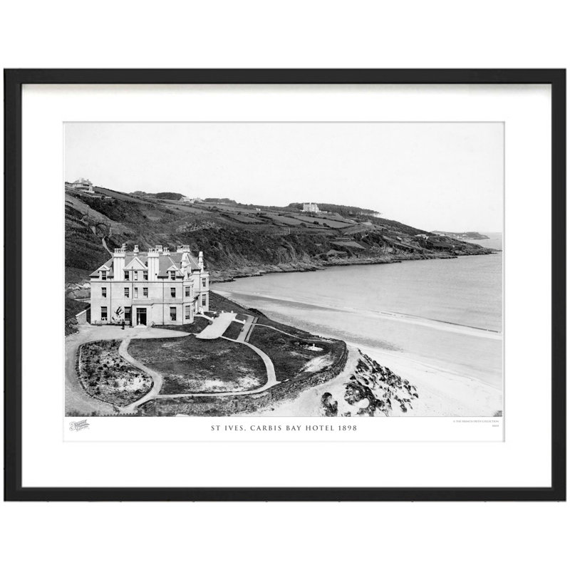 St Ives, Carbis Bay Hotel 1898 by Francis Frith - Single Picture Frame Print, 45cm H x 60cm W x 2.3cm D