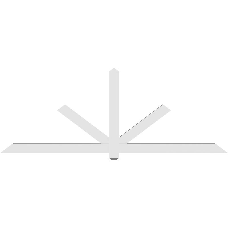 Support de pignon en PVC de qualité architecturale Kennewick, H 36 po x l 96 po (pas: 9/12), P 2 po x F 4 po