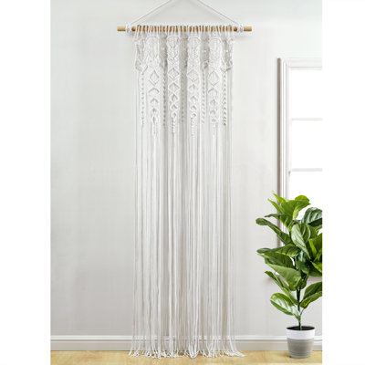 Panneau de rideau simple diaphane avec passe-tringle 100% coton Hobgood