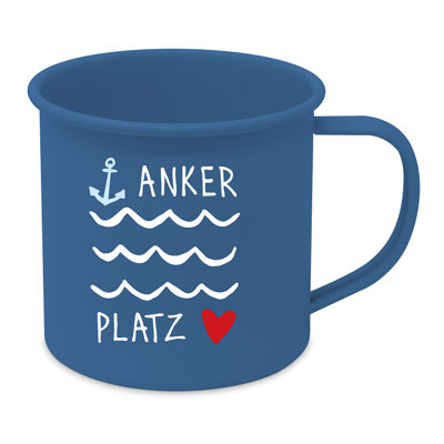 Powder-coated Metal Coffee Mug