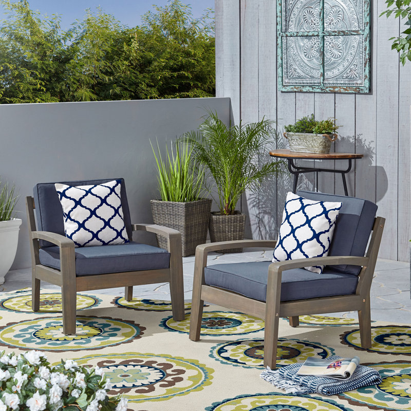Mexia Outdoor Lounge Chair, Light Gray