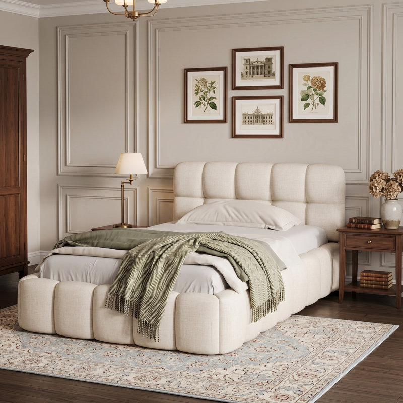 Bed Frame, Single (3'), Beige