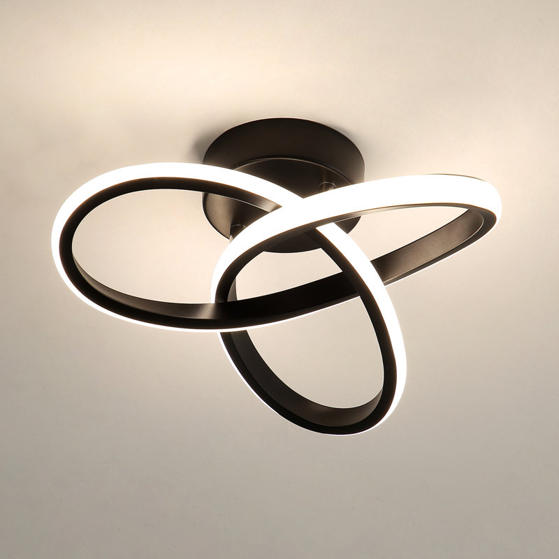  Golden Clover Ceiling Light, Matte Black