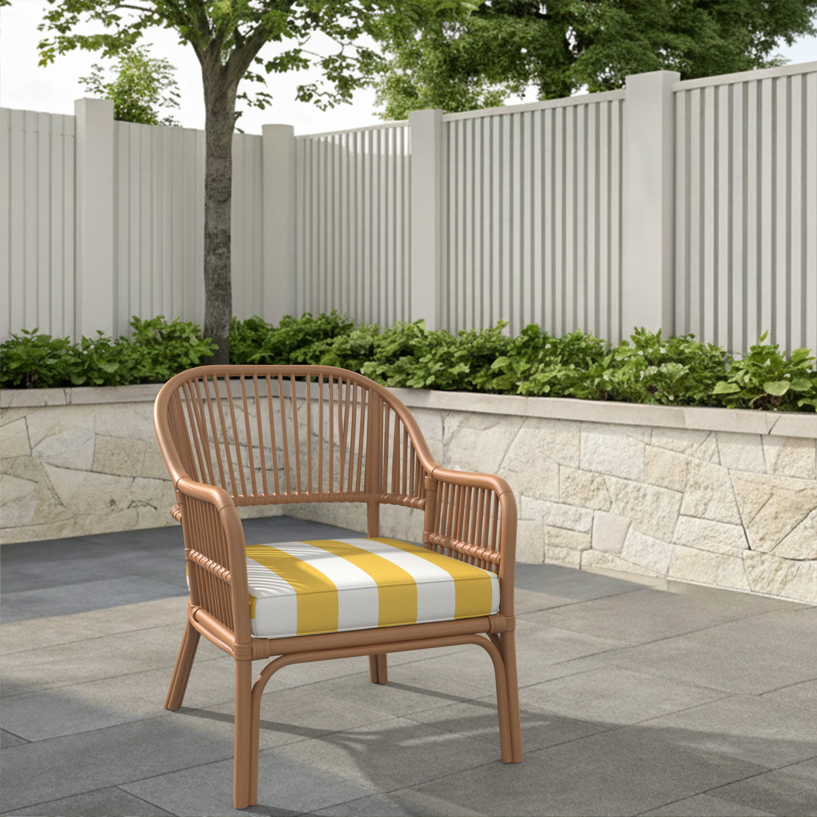 Amala 18" Sunbrella® Seat Cushion, Sunbrella® Refuge Sunshine