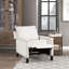 Fauteuil inclinable traditionnel en tissu texturé avec garniture cloutée et garniture cloutée
