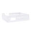 Lit plateforme double en bois massif avec garde-corps - Bois de pin robuste, sans sommier tapissier, blanc-2047757781