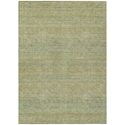 Viviennea Gold Washable Indoor-Outdoor Rug - LOOMLAN
