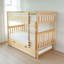 Lit superposé simple au-dessus de simple en bois massif avec lit gigogne Aileana-31282760-90958805