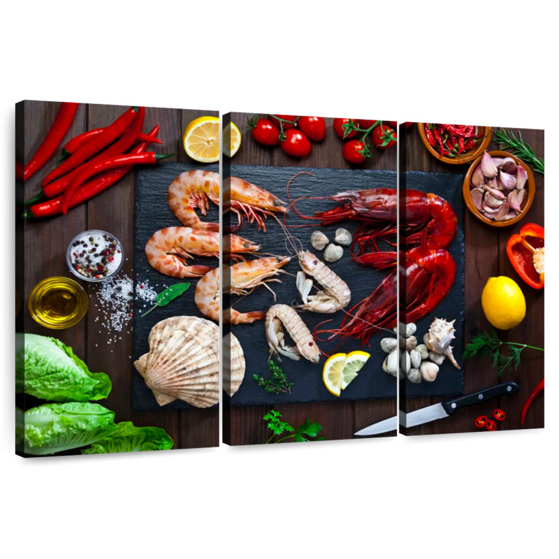 Yarlin Cooking Seafood, 28" H x 45" W