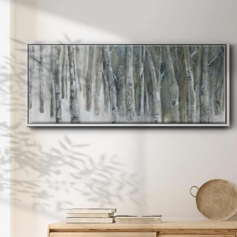 Banff Birch Grove- Framed Canvas, 20" H x 50" W
