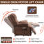 Fauteuil inclinable en chenille de 23 po de largeur et à dossier haut avec massage par vibration à 8 points et chauffage lombaire-799473938