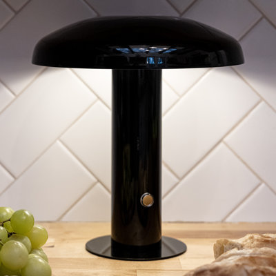 Writzer 11" Contemporary Bohemian Rechargeable/Cordless Dimmable Integrated LED Mushroom Table Lamp
