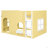 Full Size Kids Loft Bed with Warm LED Light String, Primrose Yellow