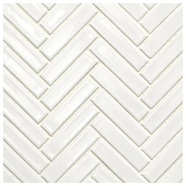 KDC Tile and Marble Ceramic Herringbone Mosaic Wall & Floor Tile | Wayfair