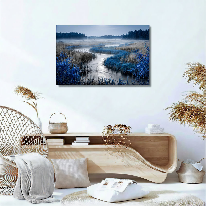 Ensemble de 1 tableau sur toile Misty River, 18"H x 24"W, Wrapped Canvas