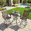 Wicker Bar Set with Stools