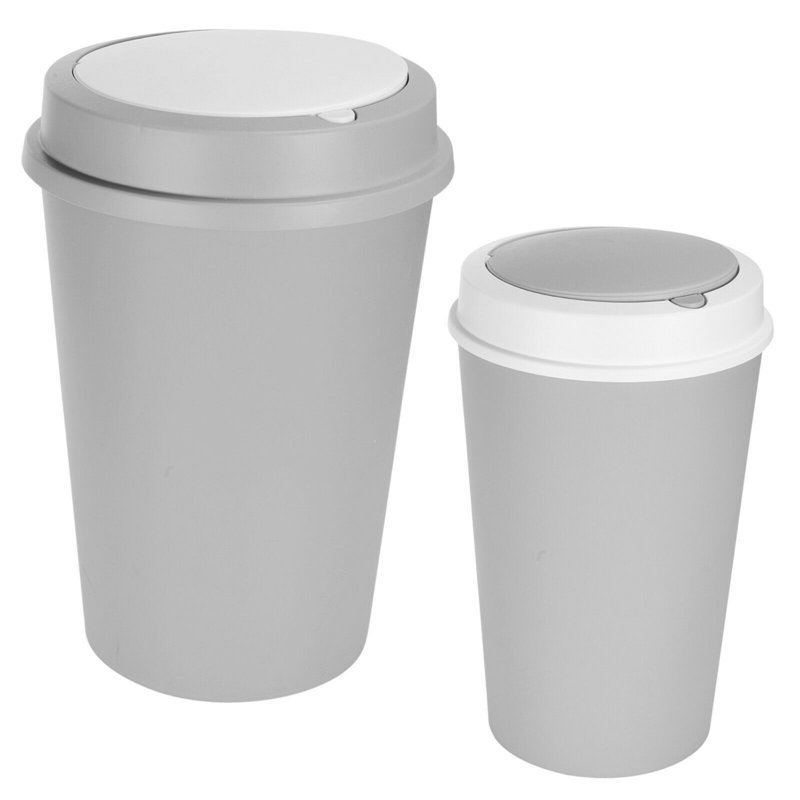 Isabela Plastic Touch Top Kitchen Trash Can, 25L