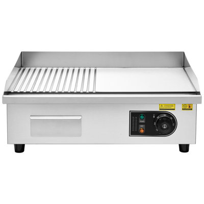 Plaque chauffante commerciale en acier inoxydable 21,06 x 11,81 pouces 1750w 122 - 570f