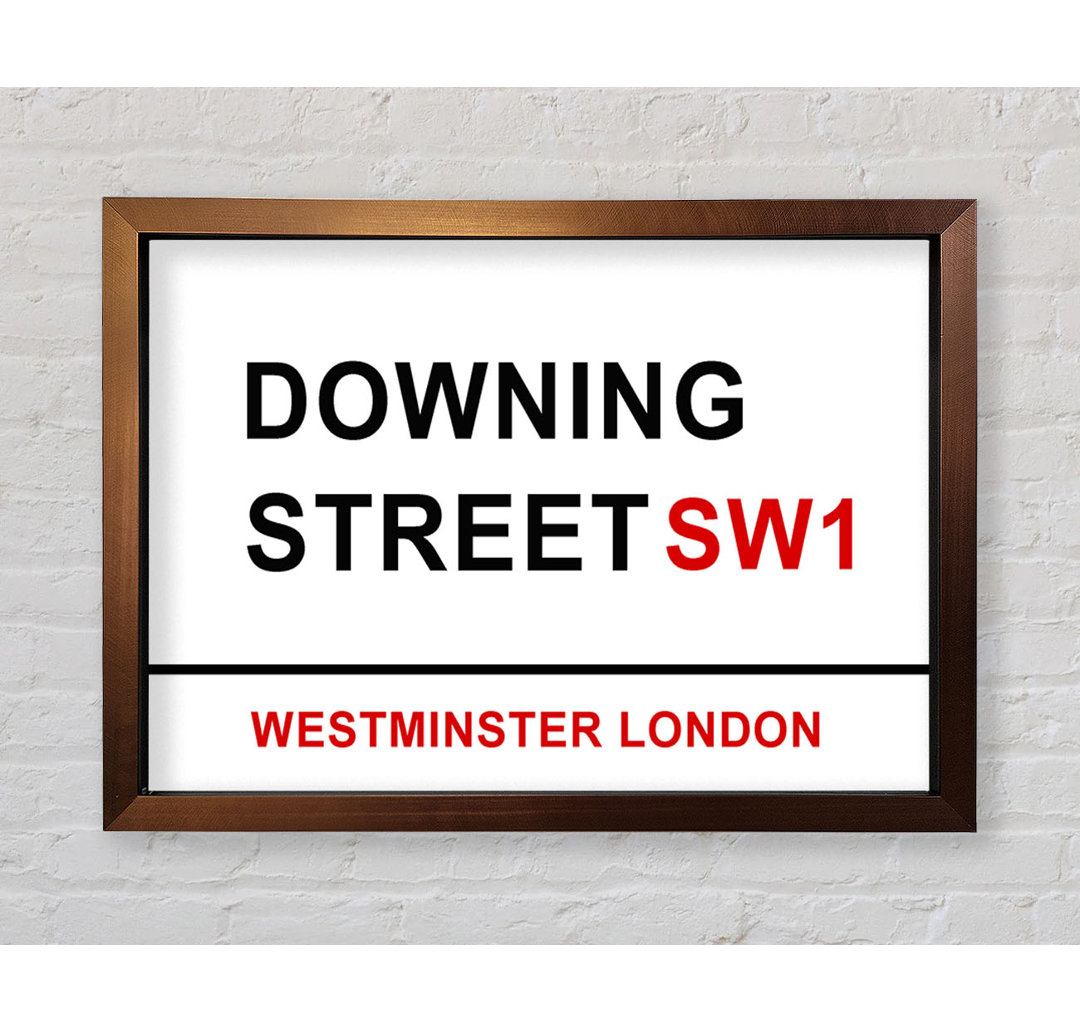 Downing Street Signs - Einzelne Bilderrahmen Kunstdrucke