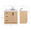 Meuble-lavabo de salle de bain avec lavabo ovale simple décalé à droite de 94 cm (37 po) et comptoir en quartz blanc pur de 3,8 cm (1,5 po) d'épaisseur, fini chêne naturel.-513798783-513798776