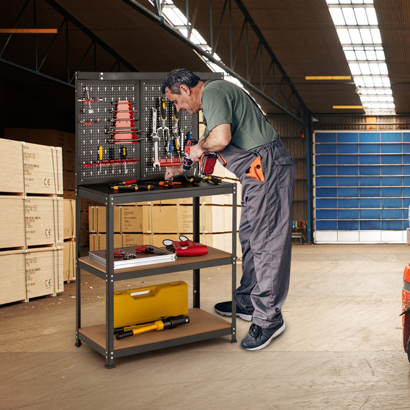 31.5'' W Metal Top Workbench