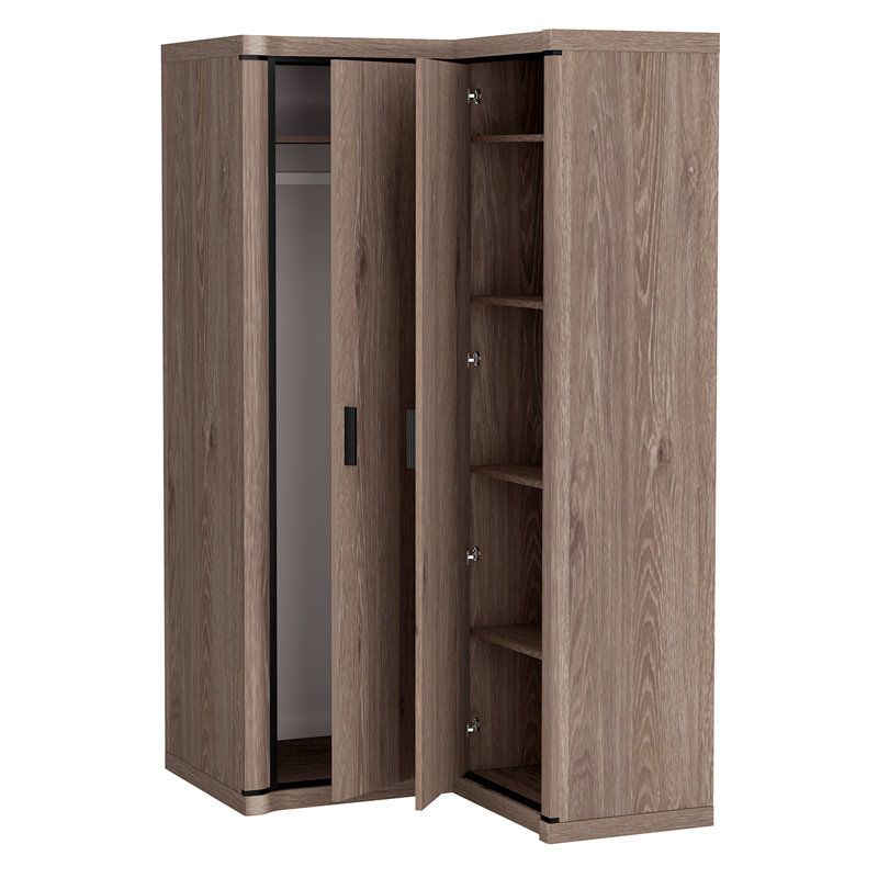 Temma 2 Door Laminate Wardrobe, Truffle Oak