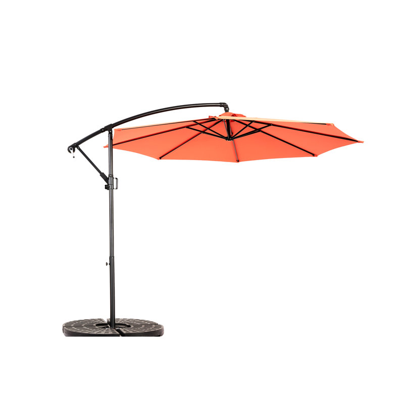 Parasol de patio orange de 10 pi - Abat-jour isolant et isolant pour confort dans la cour arrière - Stabilité extérieure
