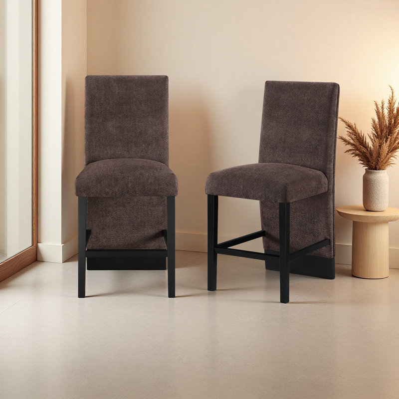 Chaise de salle à manger 2PK, Brun, Brun