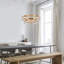Lustre rond en cristal 6 lumières à deux niveaux Uhrichsville