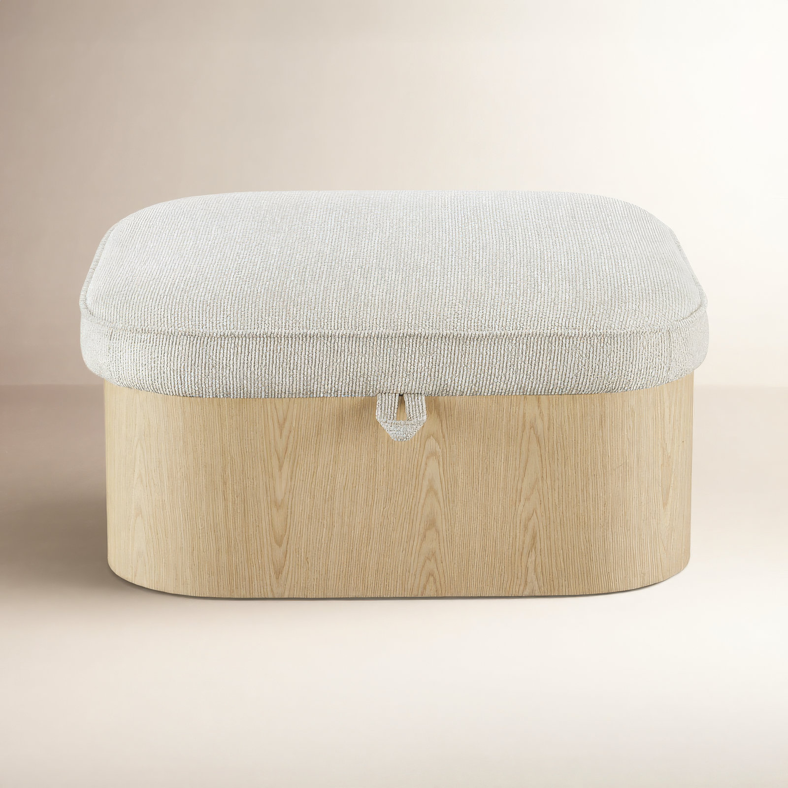 Miller Storage Ottoman, Ash