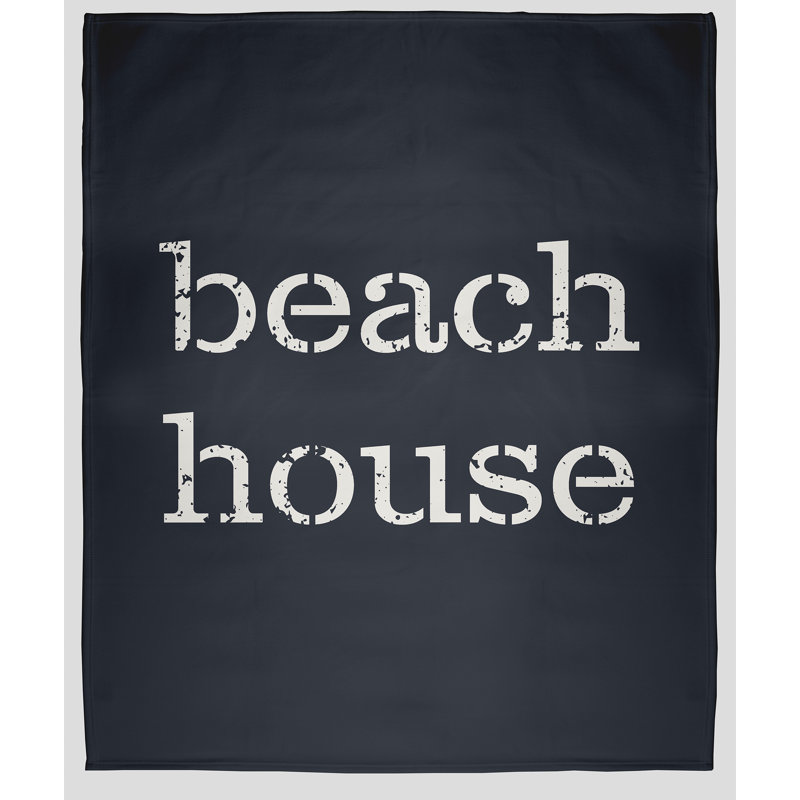Couverture polaire Beach House, L 60 po x L 80 po, Requin bleu