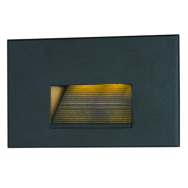 Gislind Integrated LED Metal Step Light Pack, Black