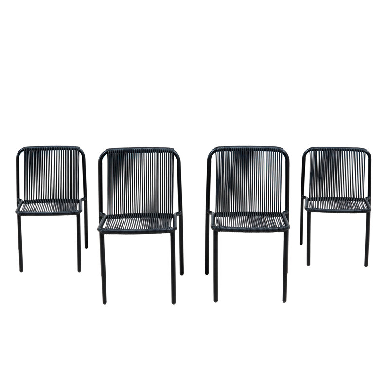 Chaises de salle à manger Zechariah, Noir