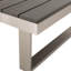 Table basse d'angle et de coin en aluminium kaki de 29,88 po Profondeur, largeur, 27,47 hauteur, poids de 46,9 lb, granule assemblé