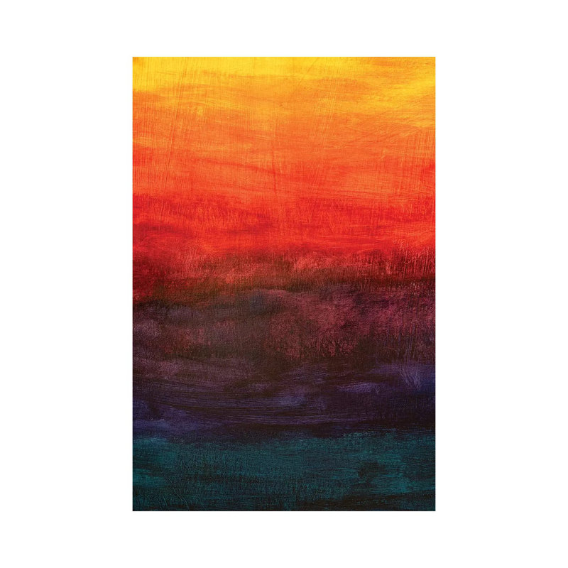 Gradient Dawn Sunset by Valery Rybakow - Painting on Canvas, 66.04cm H x 45.72cm W x 3.81cm D, Wrapped Canvas