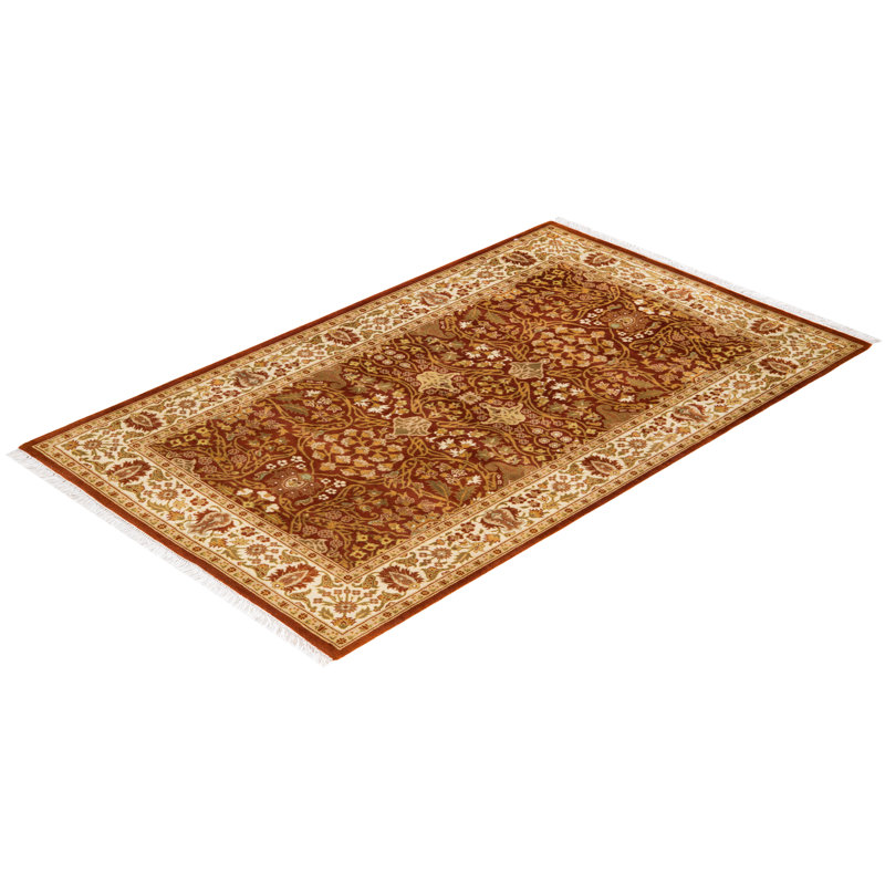 Hayner One-of-a-Kind 3' 3" X 5' 4" 2000s Wool Area Rug in Orange