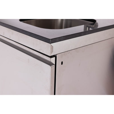 Double Door Sink Cabinet With Tap Stainless Steel Outdoor Kitchen Islands