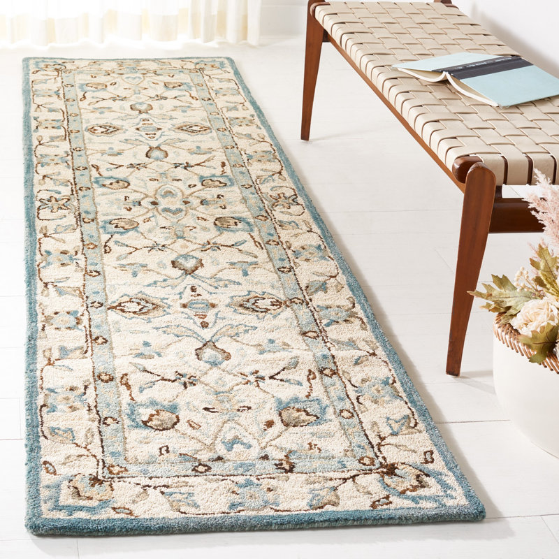 Morriss Hand Tufted Wool Oriental Rug, Runner 2'3" x 8'