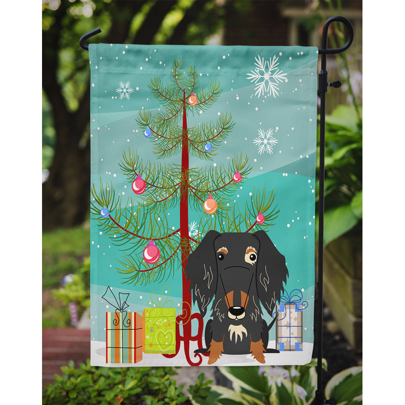 Silloth Double Sided Polyester Animal Garden Flag, Dapple Dachshund, 15" H x 11" W x 0.01" D, Garden Flag
