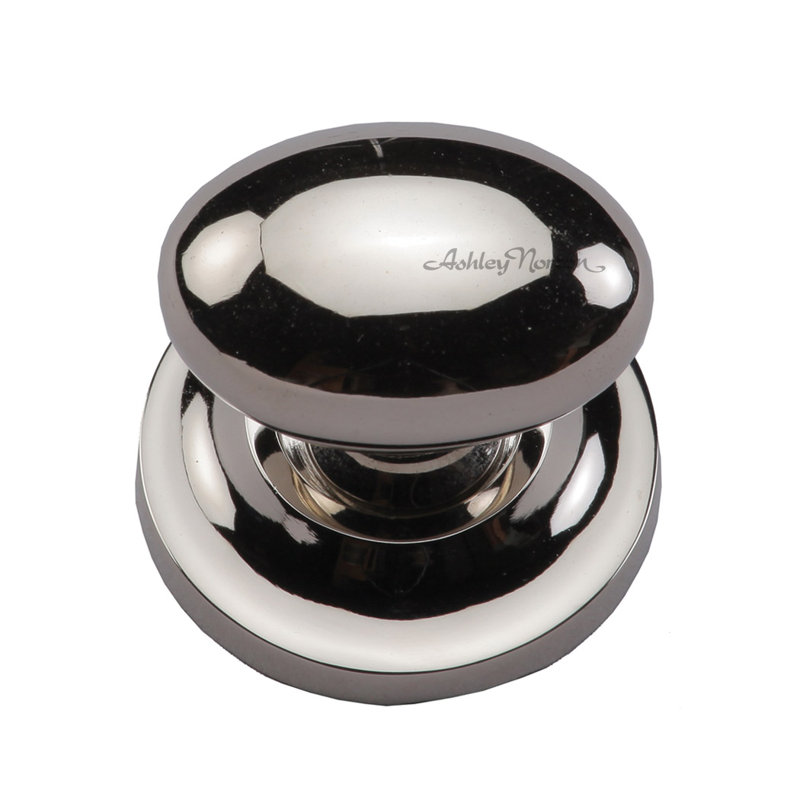 1 1/4" Length Oval Knob, Polished Nickel, 1 1/4"