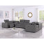 Canapé modulaire inclinable en cuir véritable 4 pièces Hawthorne-105289711